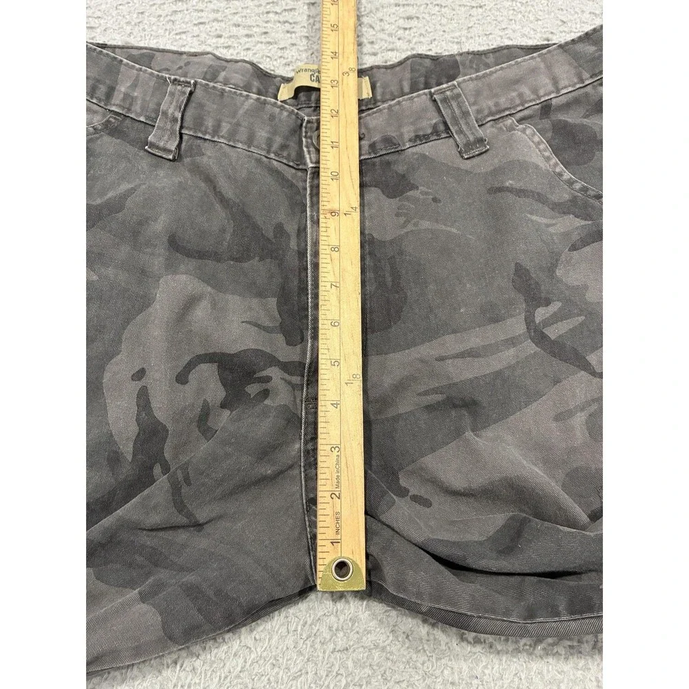 Wrangler Pants Mens 36x30 Gray Camo Cargo Utility Relaxed Fit Workwear